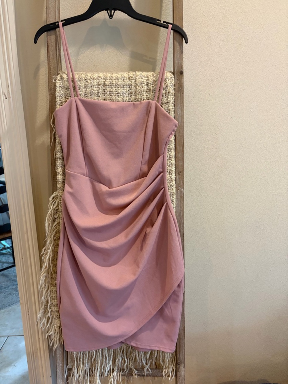 Windsor Dusty Rose Draped Mini Dress